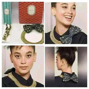 Price Firm Stella and Dot French twist ribbon neoprene bow necklace bundle Of 2